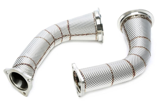 TA-Technix downpipe – Sølvfarvet udstødningsrør samling