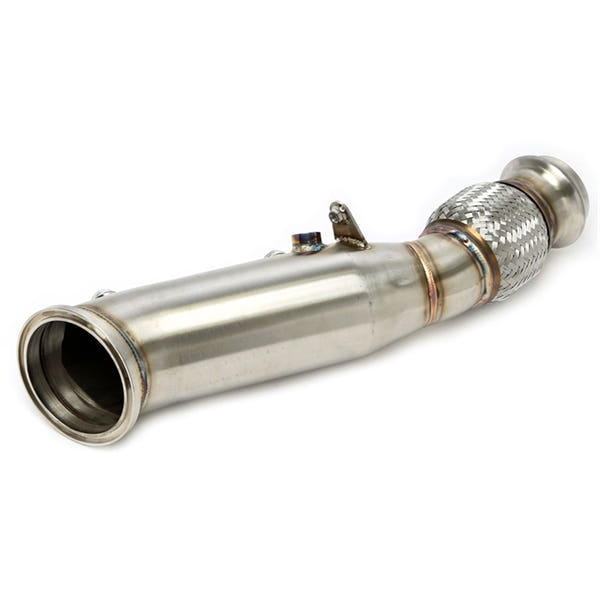 TA Technix Downpipe Uden Katalysator Med Flexrør BMW 2 Serie F22, F23 LCI – Monteringsdiagram med monteringspunkter og bremseholder