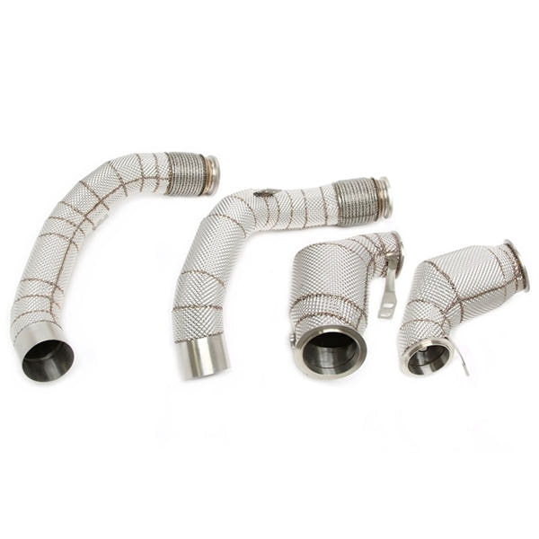 TA Technix Downpipe Med Varmeskjold Og Katalysator Converter BMW 8 Serie M8 G14/G15/G16 (F91/F92/F93) – Monteringsdiagram med delnumre og bremseholder