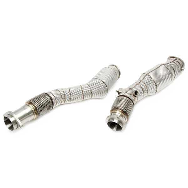 TA Technix Downpipe Med Varmeskjold Og Katalysator Converter BMW X3 Serie F97 – Nedadgående krummet stålrør