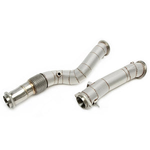 TA Technix Downpipe Med Varmeskjold Og Flexrør BMW 4 Serie M4 G82, G83 – Krummet stålrør med beslag