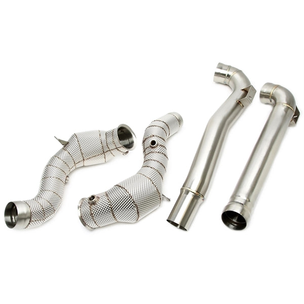 TA Technix Downpipe Med Varmeskjold Og Katalysator, Egnet Til Mercedes-Benz AMG GT GTS/GTC/GTR C190/R190 – Downpipe rør aluminium kurve