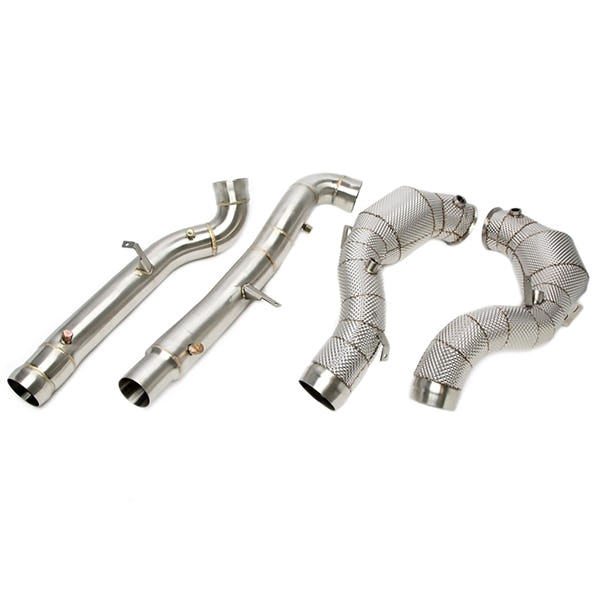 TA Technix Downpipe Med Varmeskjold Og Katalysator, Egnet Til Mercedes-Benz Amg GT GTS/GTC/GTR C190/R190 – Resonansboks filter rund gitter