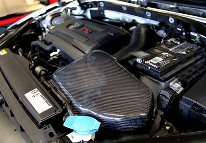 TA-Technix luftindsugning – Bilmotor sort carbonfiber dække