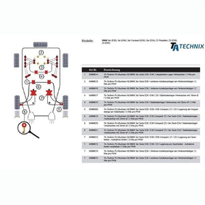 TA-Technix Poly Bøsning BMW X3 E83 – Underkarrosseri monteringsdiagram sideview