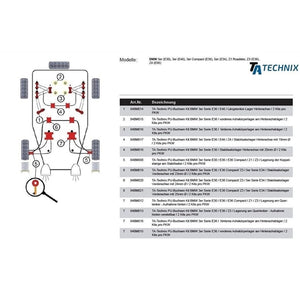 TA-Technix Poly Bøsning BMW 8-Serie E31 – Monteringsdiagram med numrerede dele