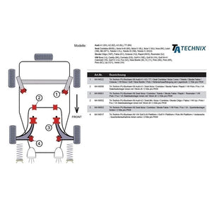 TA-Technix Poly Bøsning VW Fox – Suspension røde monteringspunkter