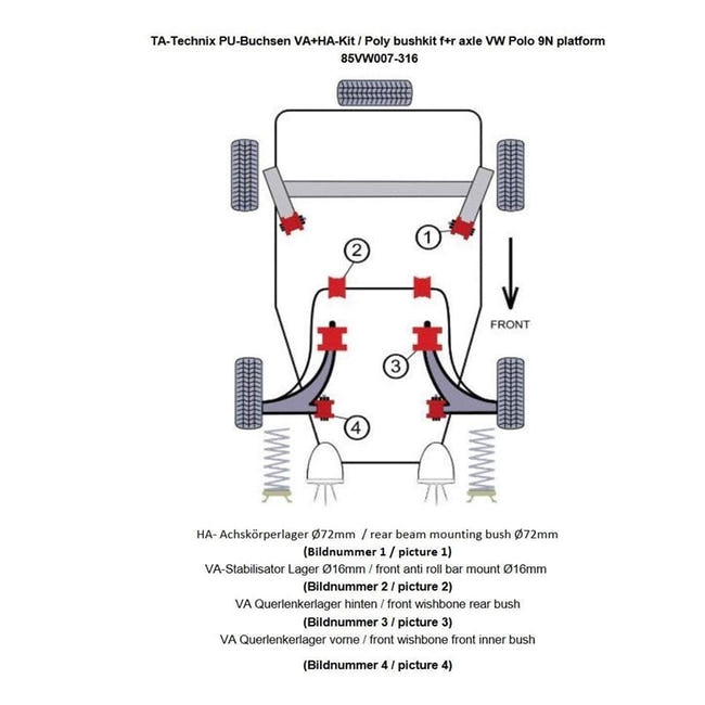 TA-Technix undervognsdel – Drivlinje rødt system