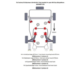 TA-Technix undervognsdel – Suspension rødt system