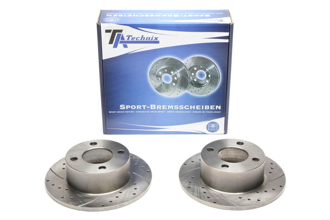 TA Technix Sport Bremseskivesæt, Bagaksel Audi 100 Type 44, 44Q, C3 – Bremseskiver med papirkasse variant