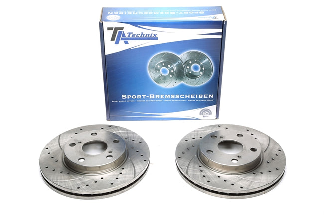 TA Technix Sport Bremseskivesæt, Foraksel Toyota Auris E15J, E15UT