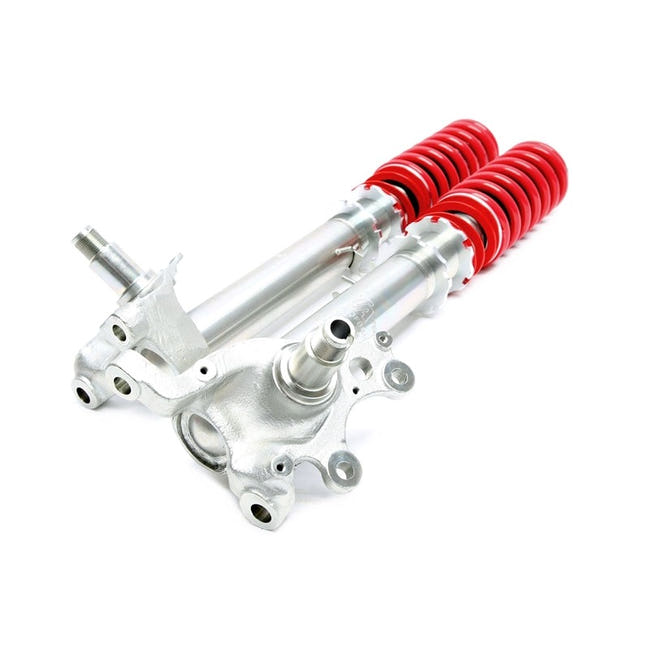 TA Technix Hårdhedsjusterbar Gevindundervogn - Dyb Version - BMW 3 Series Cabriolet – Coilover suspension rød hvid