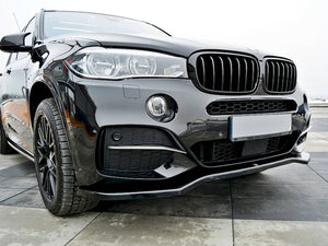 Maxton frontsplitter til BMW X5 F15 M-PACK – blank sort – billede 1 af 2
