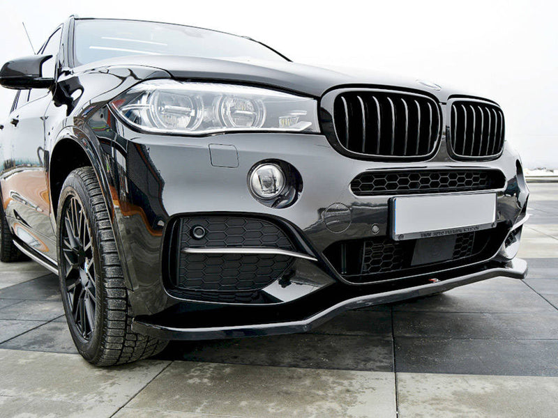 Maxton frontsplitter til BMW X5 F15 M-PACK – blank sort – billede 1 af 2