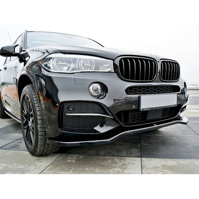 Maxton frontsplitter til BMW X5 F15 M-PACK – blank sort – billede 1 af 2