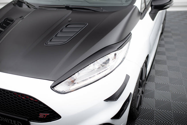Maxton eyebrows til Ford Fiesta ST / ST-Line / Standard Mk7 Facelift – blank sort – billede 1 af 8
