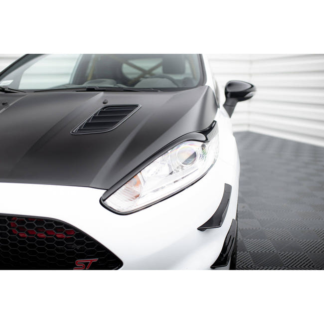 Maxton eyebrows til Ford Fiesta ST / ST-Line / Standard Mk7 Facelift – blank sort – billede 1 af 8