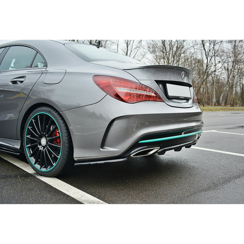 Maxton rear valance til Mercedes-Benz CLA C117 AMG-LINE Facelift – blank sort – billede 3 af 5
