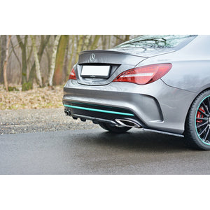 Maxton rear valance til Mercedes-Benz CLA C117 AMG-LINE Facelift – blank sort – billede 1 af 5