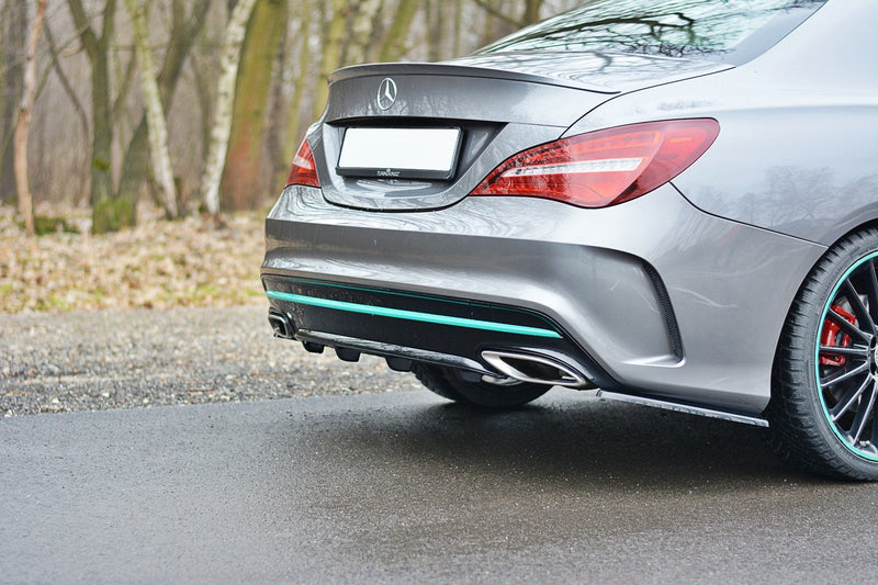 Maxton rear valance til Mercedes-Benz CLA C117 AMG-LINE Facelift – blank sort – billede 1 af 5