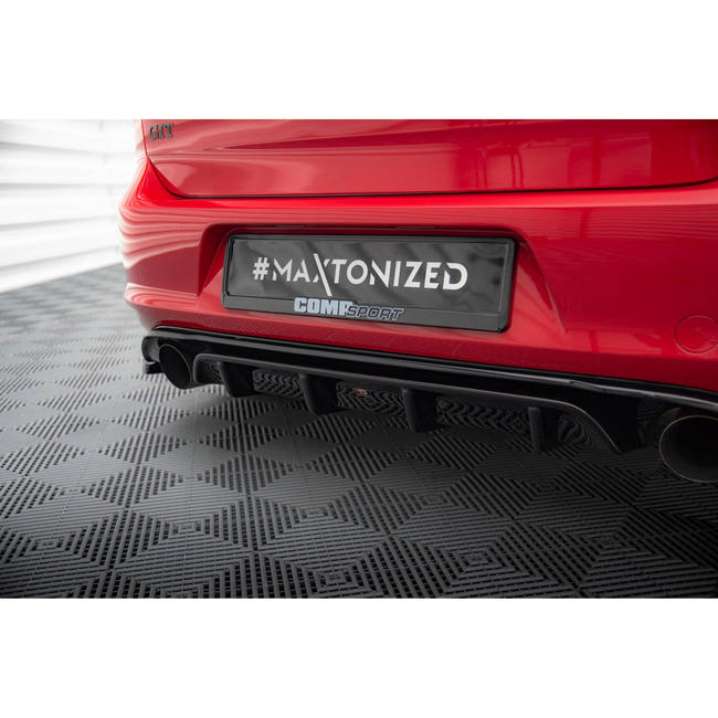 Maxton rear valance til Volkswagen Golf Mk7 GTI Clubsport – blank sort – billede 1 af 4