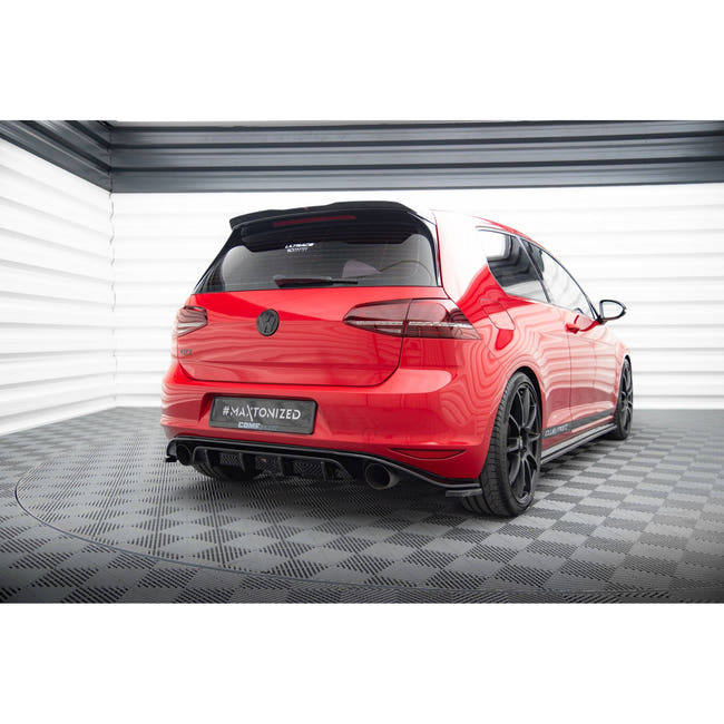 Maxton rear valance til Volkswagen Golf Mk7 GTI Clubsport – blank sort – billede 2 af 4