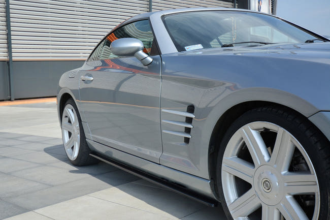 Maxton sideskørter til Chrysler Crossfire – blank sort – billede 1 af 5
