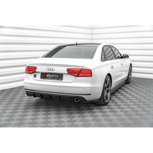 Maxton rear valance til Audi A8 D4 – blank sort – billede 4 af 7