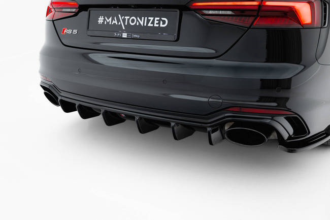 Maxton rear valance til Audi RS5 Coupe / Sportback F5 – blank sort – billede 1 af 5