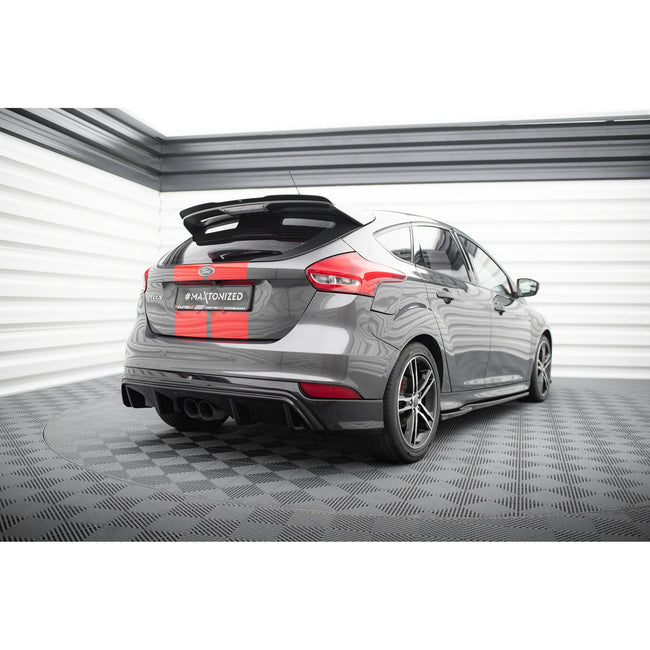 Maxton rear valance til Ford Focus ST Mk3 Facelift (RS-LOOK) – blank sort – billede 1 af 9