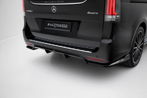 Maxton rear valance til Mercedes-Benz V-Class AMG-Line W447 Facelift 2 – blank sort – billede 4 af 9