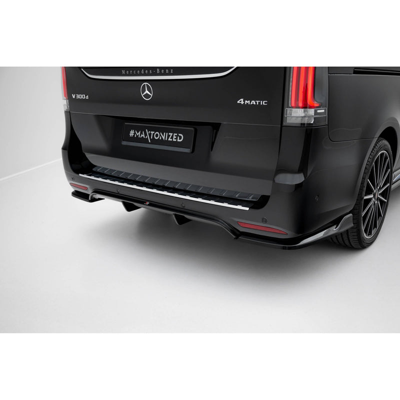 Maxton rear valance til Mercedes-Benz V-Class AMG-Line W447 Facelift 2 – blank sort – billede 4 af 9