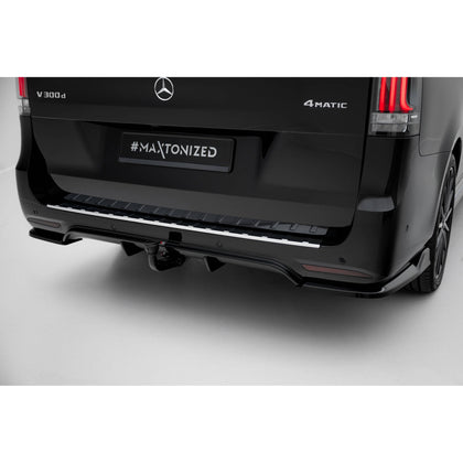 Maxton rear valance til Mercedes-Benz V-Class AMG-Line W447 Facelift 2 – blank sort – billede 1 af 9