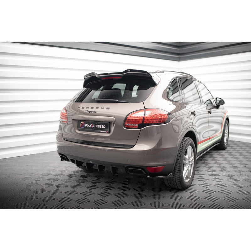 Maxton rear valance til Porsche Cayenne Turbo / Standard Mk2 – blank sort – billede 1 af 7