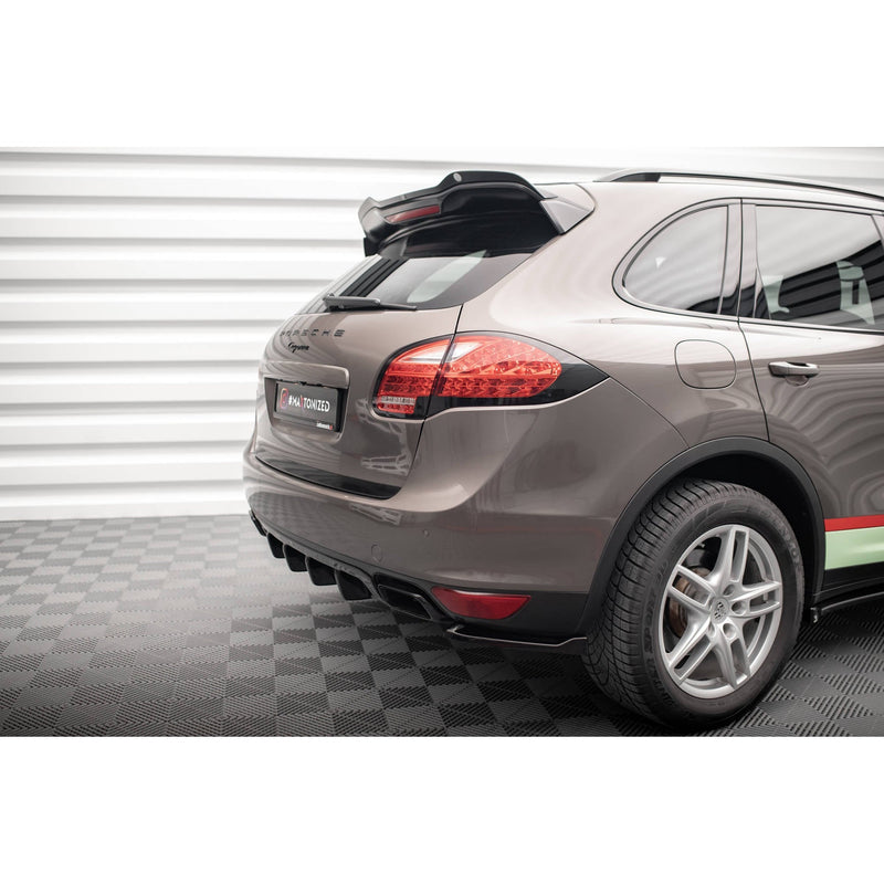 Maxton rear valance til Porsche Cayenne Turbo / Standard Mk2 – blank sort – billede 2 af 7