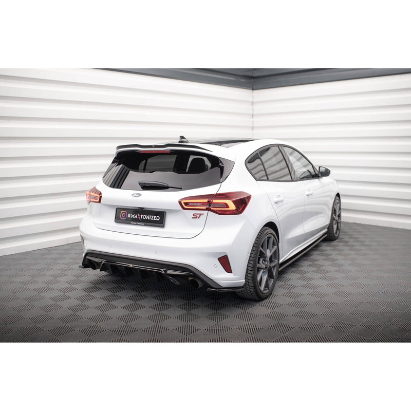 Maxton rear valance til Ford Focus Hatchback ST Mk4 – blank sort – billede 3 af 11