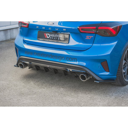 Maxton rear valance til Ford Focus Hatchback ST Mk4 – blank sort – billede 6 af 11