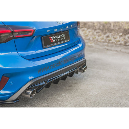 Maxton rear valance til Ford Focus Hatchback ST Mk4 – blank sort – billede 7 af 11