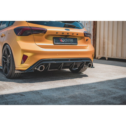 Maxton rear valance til Ford Focus Hatchback ST Mk4 – blank sort – billede 8 af 13