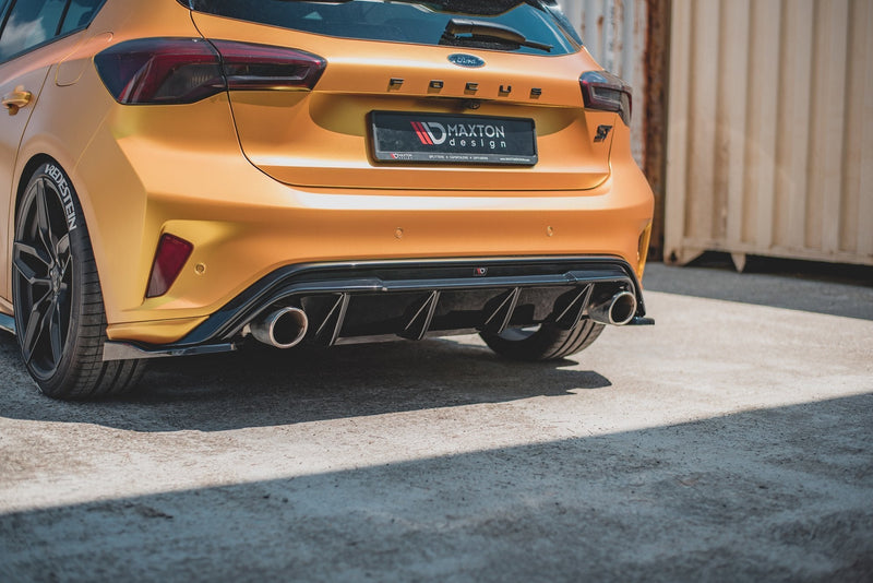 Maxton rear valance til Ford Focus Hatchback ST Mk4 – blank sort – billede 8 af 13