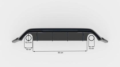 Maxton rear valance til Ford Focus Hatchback ST Mk4 – blank sort – billede 11 af 13