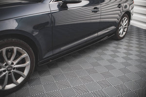 Maxton sideskørter til Audi A4 Avant / Sedan B9 – blank sort – billede 1 af 5