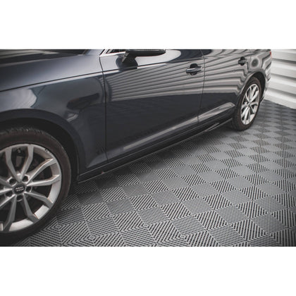 Maxton sideskørter til Audi A4 Avant / Sedan B9 – blank sort – billede 1 af 5