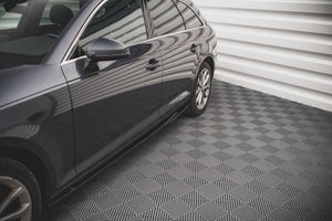 Maxton sideskørter til Audi A4 Avant / Sedan B9 – blank sort – billede 3 af 5