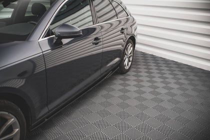 Maxton sideskørter til Audi A4 Avant / Sedan B9 – blank sort – billede 3 af 5