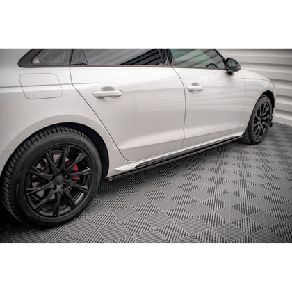 Maxton sideskørter til Audi A4 Sedan / Avant B9 Facelift – blank sort – billede 2 af 6