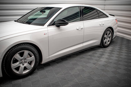 Maxton sideskørter til Audi A6 C8 – blank sort – billede 1 af 5