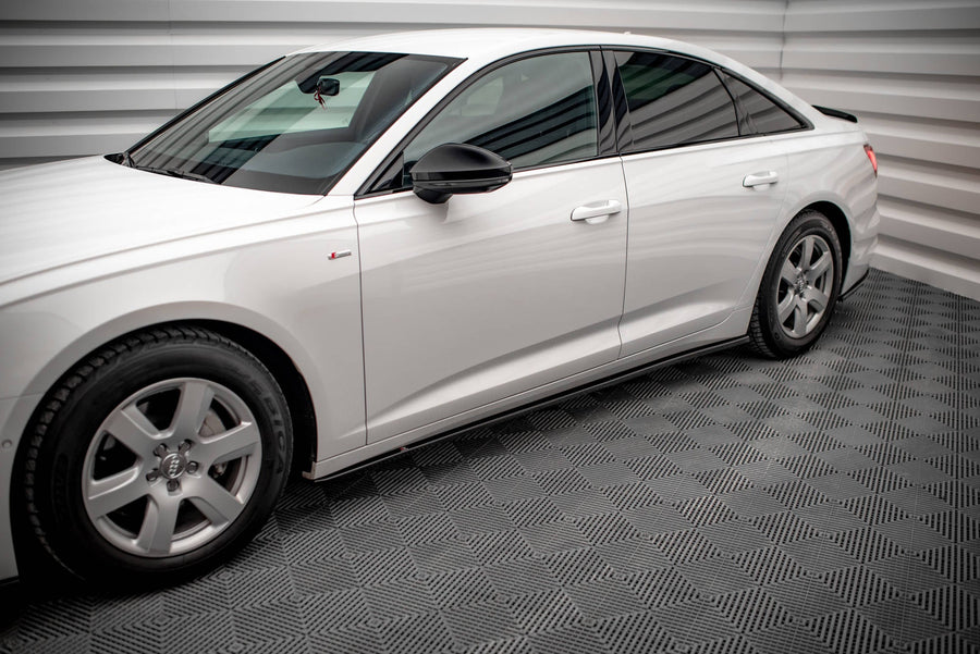 Maxton sideskørter til Audi A6 C8 – blank sort – billede 1 af 5