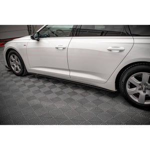 Maxton sideskørter til Audi A6 C8 – blank sort – billede 3 af 5