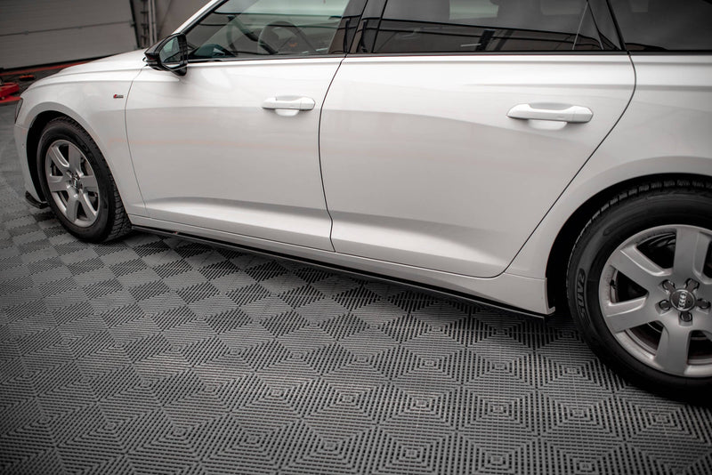 Maxton sideskørter til Audi A6 C8 – blank sort – billede 3 af 5